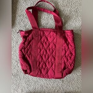 Victoria's Secret Quilted Heart Tote in Pink